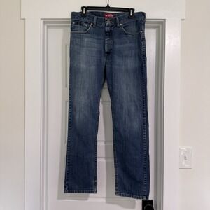 Men's Lee Premium Select Regular Straight Leg Blue‎ Jeans Size 34x32